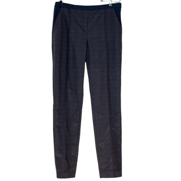 Elie Tahari Wool Blend Trousers Career Pants Subtle Blue Gray Stripes Tapered 6 - Picture 1 of 10
